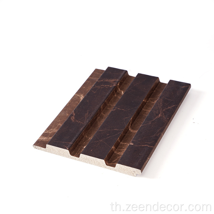 แผ่นผนังตกแต่งผนัง 3D แผงไม้หุ้ม